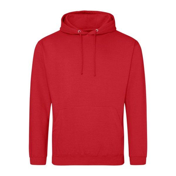 Just Hoods Pulóver College - Tűzpiros | 4XL