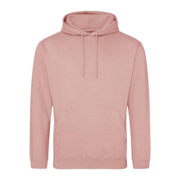 Just Hoods Pulóver College - Fáradt rózsaszín | 2XL
