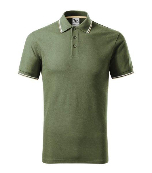 MALFINI Férfi galléros póló Focus - Khaki | 2XL