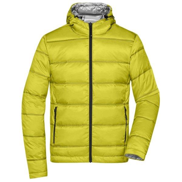 James & Nicholson (Daiber) Könnyű férfi dzseki kapucnival JN1152 - Sárga /
ezüst | 3XL