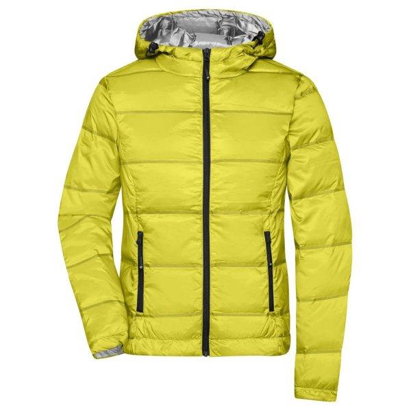 James & Nicholson (Daiber) Könnyű női dzseki kapucnival JN1151 - Sárga /
ezüst | 2XL