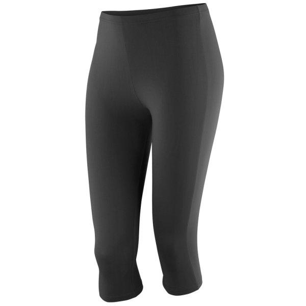 SPIRO Női sport capri leggings Impact Softex - Fekete | 2XS