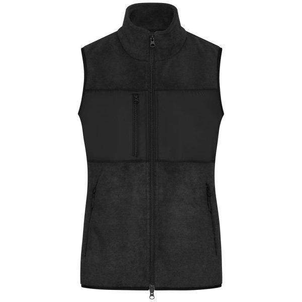 James & Nicholson (Daiber) Női gyapjú mellény JN1309 - Fekete / fekete | 2XL