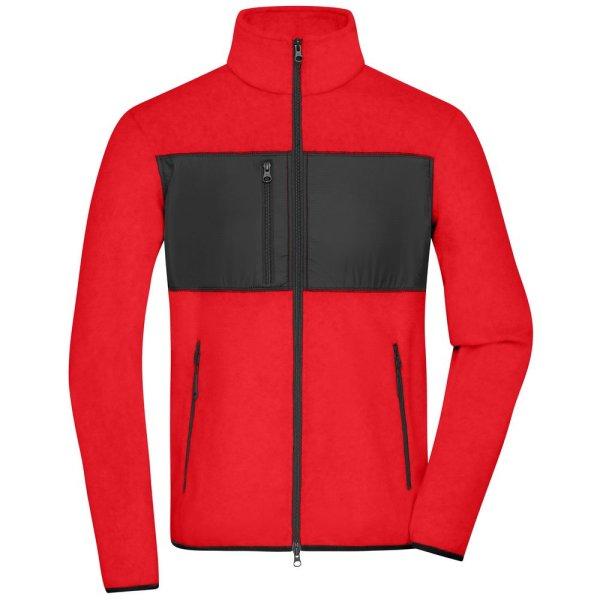 James & Nicholson (Daiber) Férfi gyapjú pulóver JN1312 - Piros / fekete | 3XL
