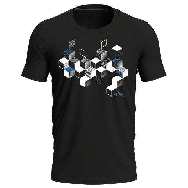 Bontis Póló KOCKÁK - Fekete | 2XL