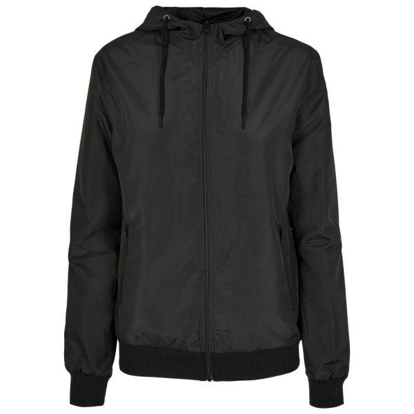 Build Your Brand Női széldzseki Recycled - Fekete / fekete | 4XL