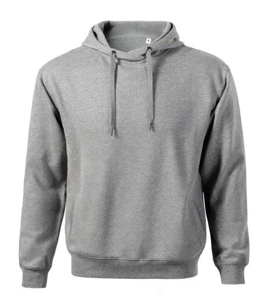 MALFINI Férfi kapucnis pulóver Moon - Sötétszürke melírozott | 2XL