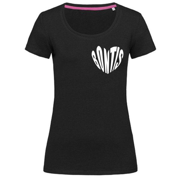 Bontis Női póló HEART - Fekete | 2XL
