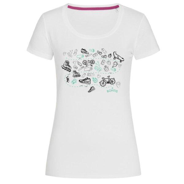 Bontis Női póló SPORT - Fehér / zöld | 2XL