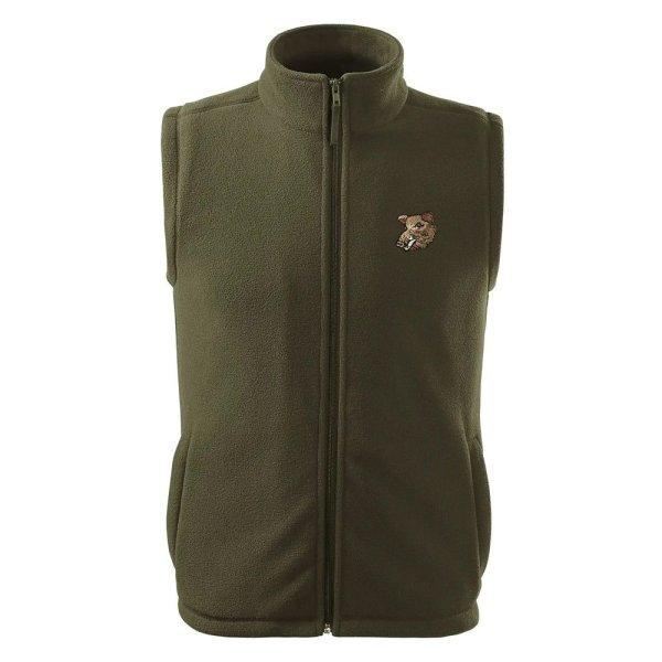 Bontis Gyapjú mellény vaddisznó hímzéssel - Military | 2XL
