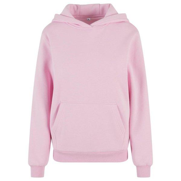 Build Your Brand Puha női kapucnis pulóver Fluffy - Enyhén rózsaszín | 3XL