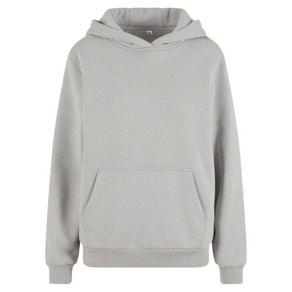 Build Your Brand Puha női kapucnis pulóver Fluffy - Világos aszfalt | 2XL