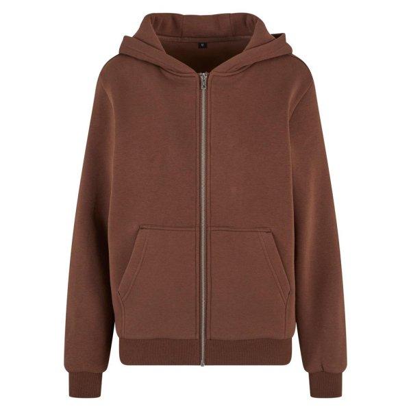 Build Your Brand Puha női cipzáras kapucnis pulóver Fluffy - Csokoládébarna
| 4XL