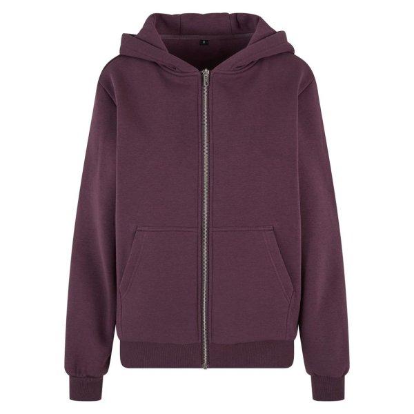 Build Your Brand Puha női cipzáras kapucnis pulóver Fluffy - Szilvaszínű |
5XL