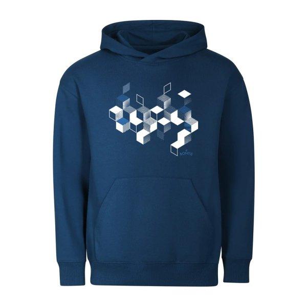 Bontis Pulóver CUBES - Éjféli kék | 2XL