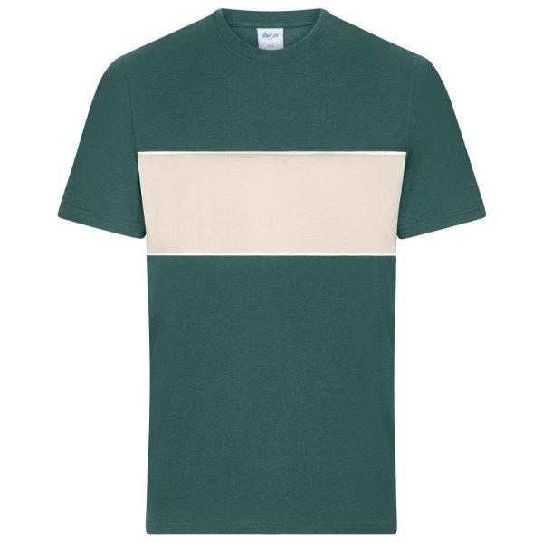 James & Nicholson (Daiber) Kontrasztcsíkos póló 8049 - Füstzöld / homokkő
| 2XL