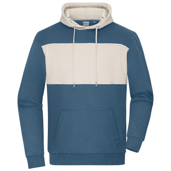 James & Nicholson (Daiber) Kapucnis pulóver kontrasztcsíkkal 8051 - Dusty blue
/ homokkő | 3XL