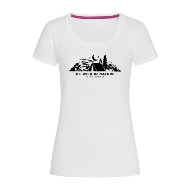 Bontis Női póló BE WILD IN NATURE - Fehér | 2XL