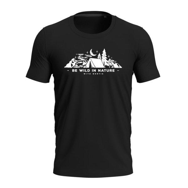 Bontis Póló BE WILD IN NATURE - Fekete | 2XL
