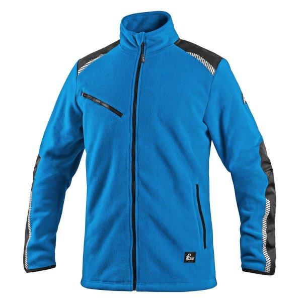 Canis (CXS) Férfi polár pulóver CXS 4ENVI SOLIS - Azúrkék / fekete | 3XL