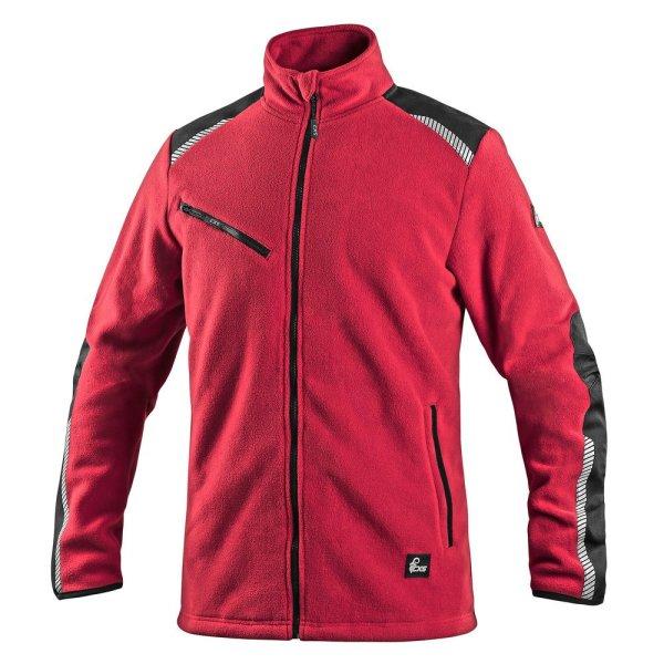 Canis (CXS) Férfi polár pulóver CXS 4ENVI SOLIS - Piros / fekete | 2XL