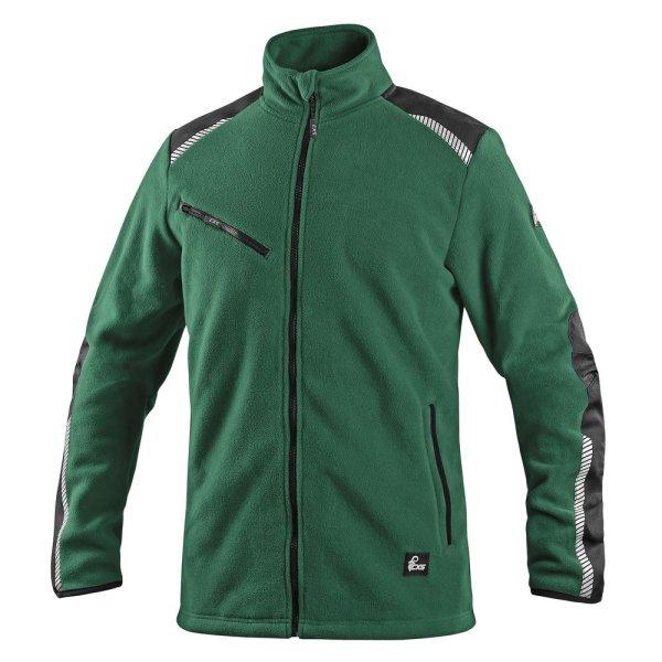Canis (CXS) Férfi polár pulóver CXS 4ENVI SOLIS - Zöld / fekete | 2XL