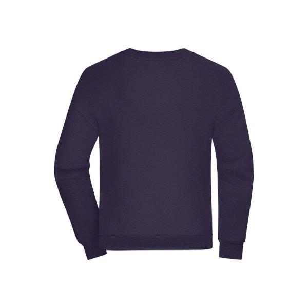James & Nicholson (Daiber) Oversize UNISEX pulóver - Sötétlila | 3XL
