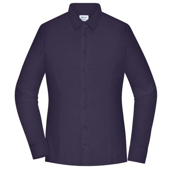James & Nicholson (Daiber) Hosszú ujjú női ing JN1371 - Sötétlila | 2XL