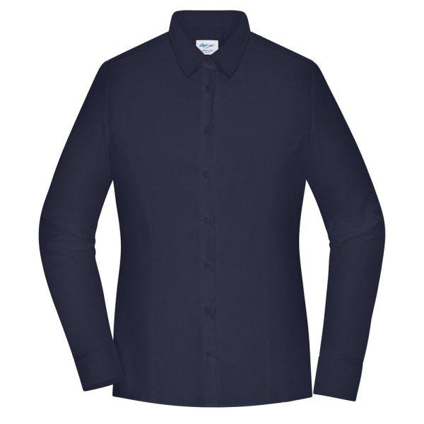 James & Nicholson (Daiber) Hosszú ujjú női ing JN1371 - Sötétkék | 2XL