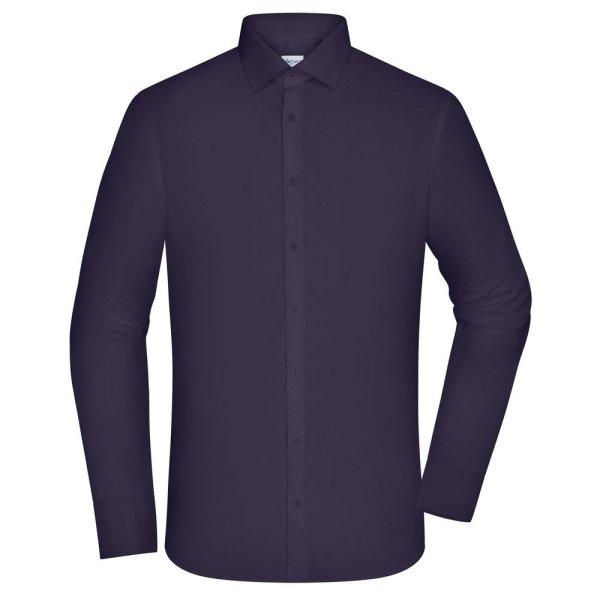 James & Nicholson (Daiber) Hosszú ujjú férfi ing JN1372 - Sötétlila | 2XL