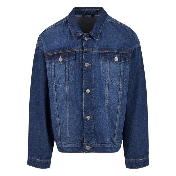 Build Your Brand Férfi farmerdzseki - Közép kék | 2XL