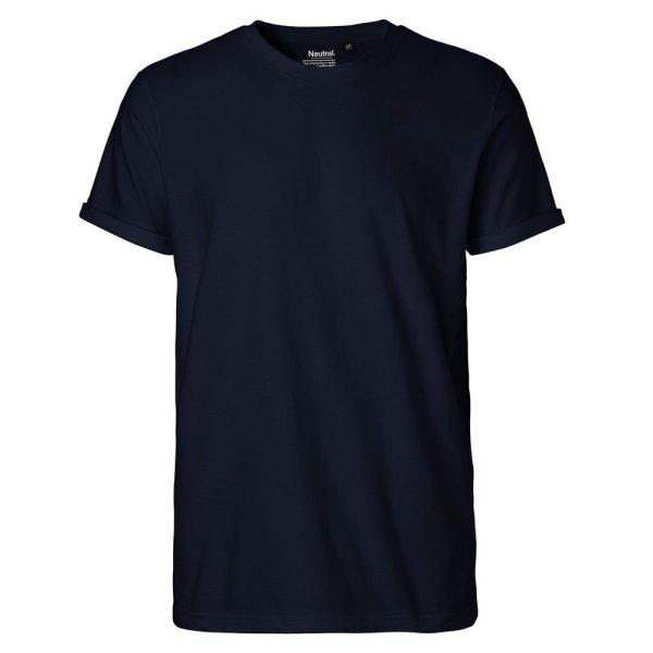 Neutral Férfi póló felhajtott ujjakkal organikus Fairtrade biopamutból -
Tengerészkék | 3XL