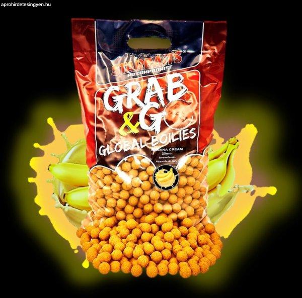 Starbaits Boilies Global Banana Cream 5kg 20mm etető bojli (87707)
