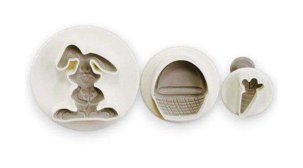 Húsvéti Fondant Kiszúró Készlet – 3 Részes Rugós