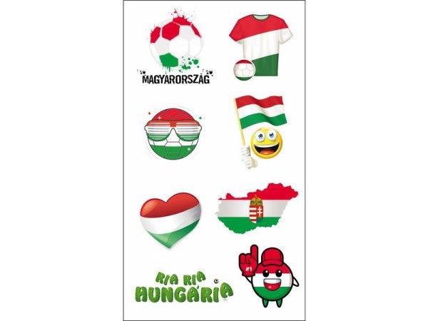 Nemzeti színű szurkolói tetoválás
