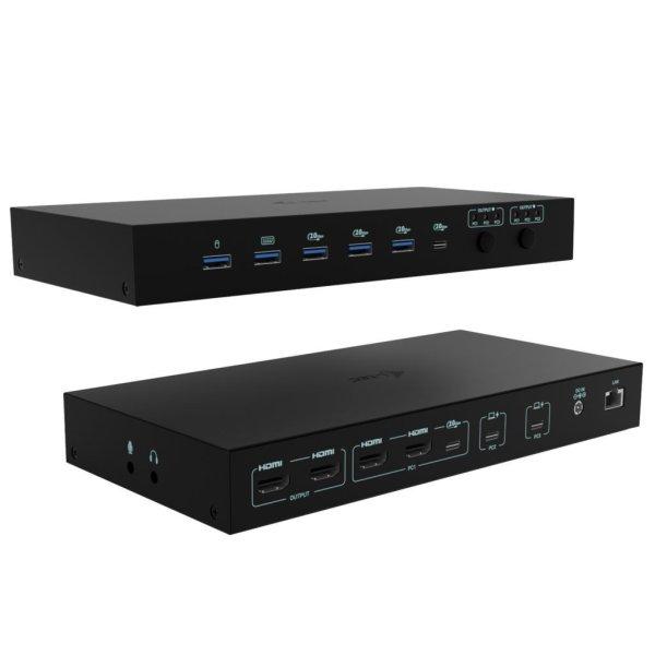 I-TEC USB-C KVM Dock PRO for Three Hosts Dual Video, with 2x Power Delivery max
92W