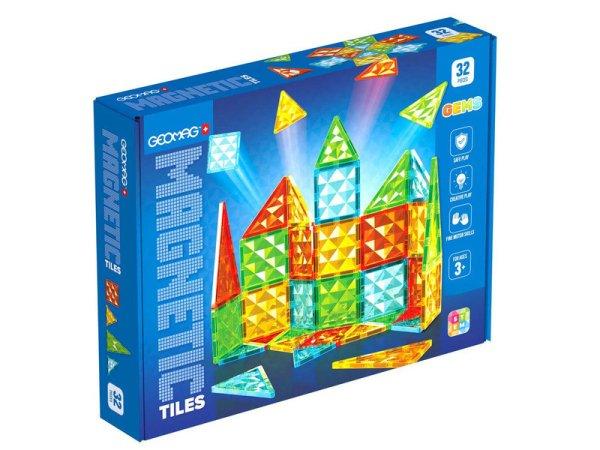 Geomag Mágneses Építőlapok - Drágakő szett (32 db)