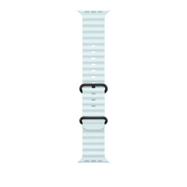 Apple Watch 49mm Ocean Band Ice Blue Black Titanium Finish