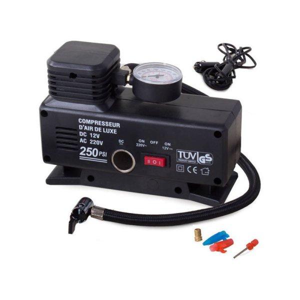 Autós kompresszor szivattyú 230V 12V 250 psi - Gyors és hatékony autógumi
pumpálás otthon és útközben
