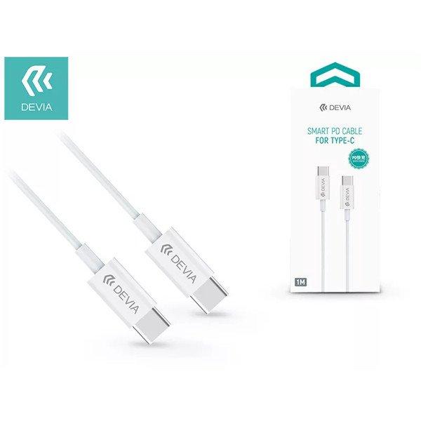 DEVIA USB TYPE-C - USB TYPE-C ADAT- ÉS TÖLTŐKÁBEL 1 M-ES VEZETÉKKEL - SMART
PD CABLE FOR TYPE-C - 3A - WHITE
