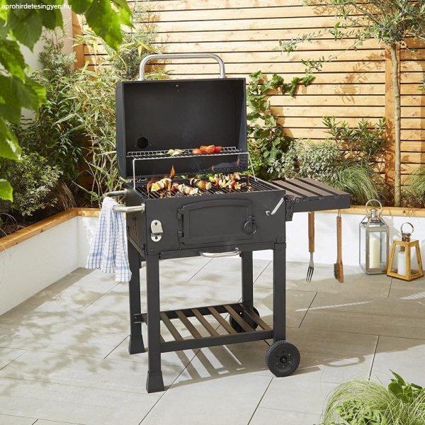 Grill Master American Grill Charcoal BBQ faszenes amerikai típusú grill, kerti
grillező, grillsütő védőhuzattal