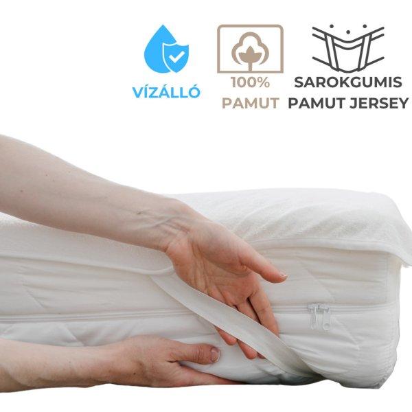 200x200 vízhatlan sarokgumis pamut jersey matracvédő gumilepedő,
inkontinencia lepedő