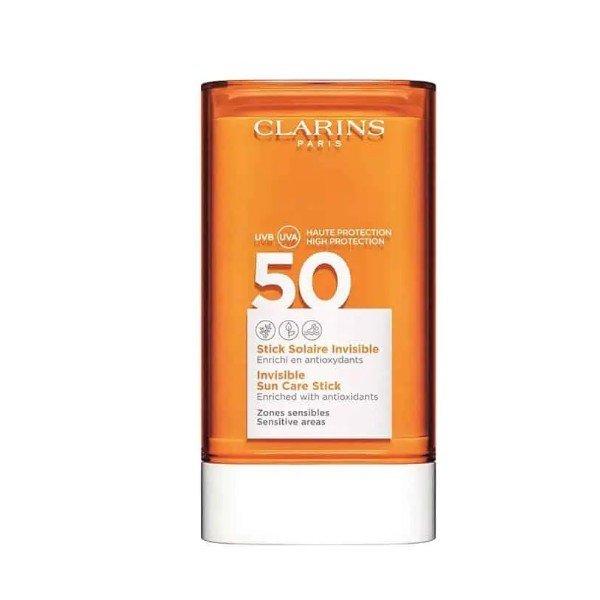 Clarins Barnító stick az arc érzékeny területeire SPF 50+ (Invisible Sun
Care Stick) 17 g