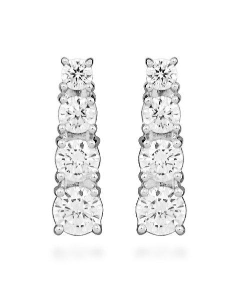 Silver Cat Elegáns lógó fülbevaló cirkónium kövekkel SC577