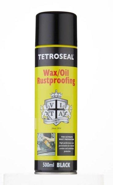 Üregvédő, rozsdásodásgátló wax 500 ml, CarPlan Tetroseal Wax/Oil Black