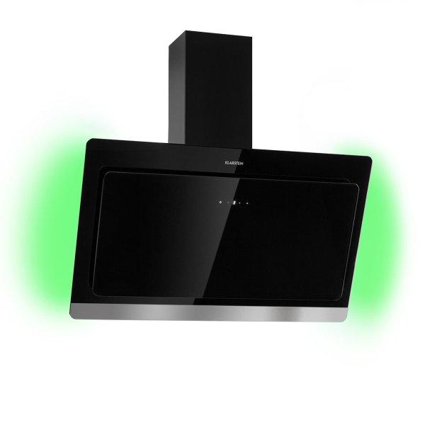 Klarstein Aurora Eco 90, páraelszívó, 90 cm, falra szerelhető, 550 m³/h,
A+, érintéses vezérlés, fekete