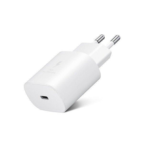 Samsung gyári USB hálózati töltő adapter TypeC bemenet 25W EPTA800EWE
PD.3.0 Super Fast Charging fehér ECO csom