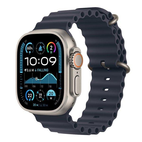 Apple Watch Ultra 2 GPS + Cellular 49mm Natural Titanium Case with Navy Ocean
Band