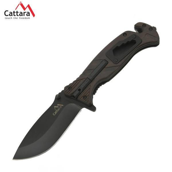 CATTARA BLACK BLADE összecsukható kés tűzkővel 13229 