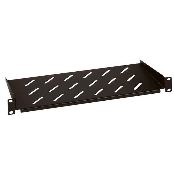 Legrand Rackszekrény polc - 1U-19", 2 ponton rögzített csavarral, fix,
400mm, max: 50 kg, fekete